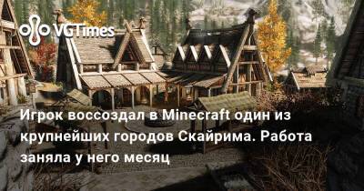 Игрок воссоздал в Minecraft один из крупнейших городов Скайрима. Работа заняла у него месяц - vgtimes.ru - Скайрим