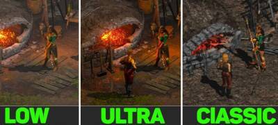 Видео сравнение графики Diablo 2 Resurrected на минималках, максималках и в классическом режиме - gametech.ru