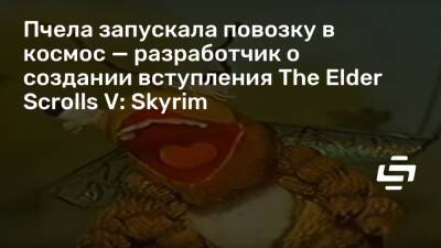 Пчела запускала повозку в космос — разработчик о создании вступления The Elder Scrolls V: Skyrim - stopgame.ru