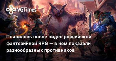 Появилось новое видео российской фэнтезийной RPG — в нём показали разнообразных противников - vgtimes.ru