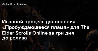 Игровой процесс дополнения «Пробуждающееся пламя» для The Elder Scrolls Online за три дня до релиза - goha.ru