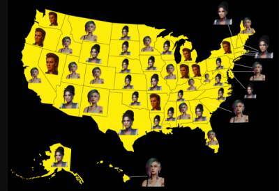 Джуди Альварес - Карта США с указанием самых желанных женских персонажей Cyberpunk 2077 для каждого штата - playground.ru - Сша - Панама