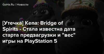 [Утечка] Kena: Bridge of Spirits - Стала известна дата старта предзагрузки и "вес" игры на PlayStation 5 - goha.ru