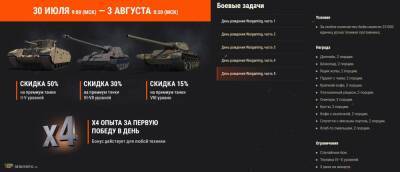 Боевые задачи "День рождения Wargaming" в WOT - top-mmorpg.ru - Чсср