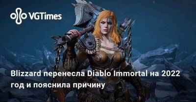 Blizzard перенесла Diablo Immortal на 2022 год и пояснила причину - vgtimes.ru