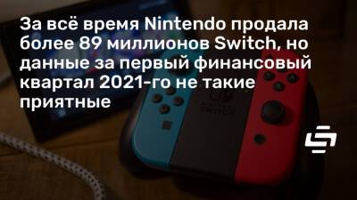 За всё время Nintendo продала более 89 миллионов Switch, но данные за первый финансовый квартал 2021-го не такие приятные - stopgame.ru