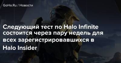 Следующий тест по Halo Infinite состоится через пару недель для всех зарегистрировавшихся в Halo Insider - goha.ru