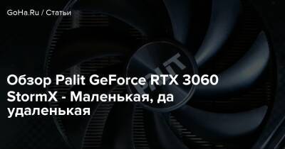 Обзор Palit GeForce RTX 3060 StormX - Маленькая, да удаленькая - goha.ru