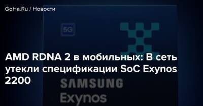 AMD RDNA 2 в мобильных: В сеть утекли спецификации SoC Exynos 2200 - goha.ru