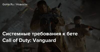 Системные требования к бете Call of Duty: Vanguard - goha.ru