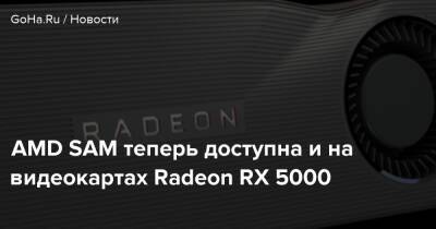 AMD SAM теперь доступна и на видеокартах Radeon RX 5000 - goha.ru