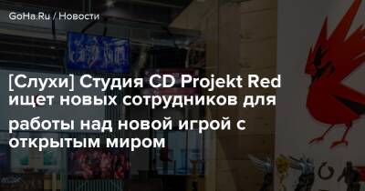 [Слухи] Студия CD Projekt Red ищет новых сотрудников для работы над новой игрой с открытым миром - goha.ru