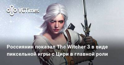 Россиянин показал The Witcher 3 в виде пиксельной игры с Цири в главной роли - vgtimes.ru