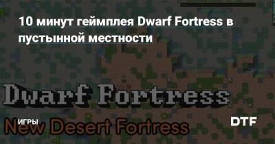 10 минут геймплея Dwarf Fortress в пустынной местности — Игры на DTF - dtf.ru
