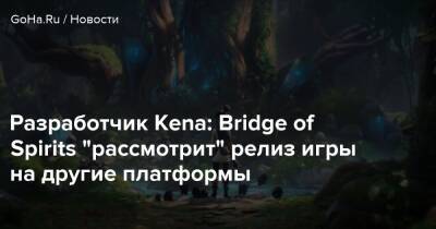 Разработчик Kena: Bridge of Spirits "рассмотрит" релиз игры на другие платформы - goha.ru