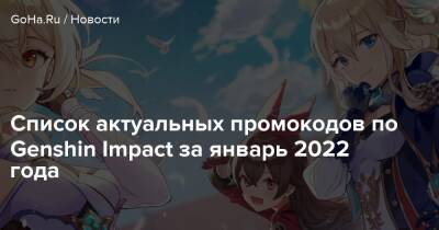 Список актуальных промокодов по Genshin Impact за январь 2022 года - goha.ru