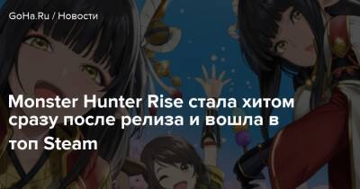 Monster Hunter Rise стала хитом сразу после релиза и вошла в топ Steam - goha.ru