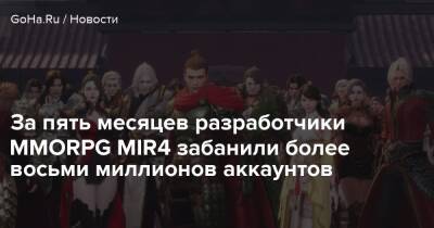 За пять месяцев разработчики MMORPG MIR4 забанили более восьми миллионов аккаунтов - goha.ru
