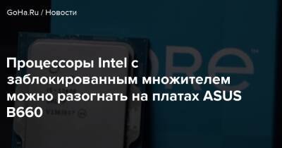 Процессоры Intel с заблокированным множителем можно разогнать на платах ASUS B660 - goha.ru