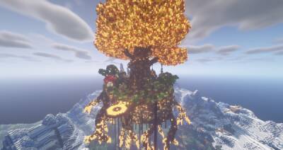 Игрок в Minecraft потратил более 100 часов на строительство потрясающего дерева Иггдрасиль - playground.ru