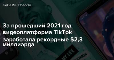 За прошедший 2021 год видеоплатформа TikTok заработала рекордные $2,3 миллиарда - goha.ru - Китай - Индия