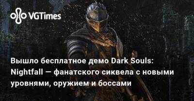 Вышло бесплатное демо Dark Souls: Nightfall — фанатского сиквела с новыми уровнями, оружием и боссами - vgtimes.ru