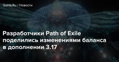 Разработчики Path of Exile поделились изменениями баланса в дополнении 3.17 - goha.ru