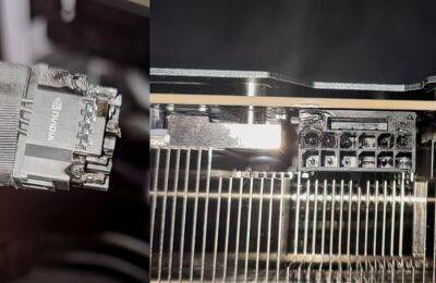 GeForce RTX 4090 плавит кабеля из-за хлипкого переходника. Блогер показал пожароопасную конструкцию, вызывающую проблемы - gametech.ru