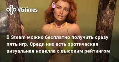 В Steam можно бесплатно получить сразу пять игр. Среди них есть эротическая визуальная новелла с высоким рейтингом - vgtimes.ru