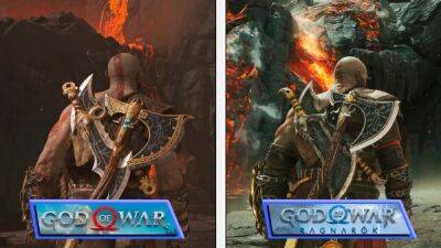 Визуальное сравнение графики God of War: Ragnarok и ультра настроек ПК-версии God of War - playground.ru - Santa Monica