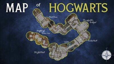 Гарри Поттер - Джоан Роулинг - Энтузиаст сделал карту Hogwarts Legacy и обнаружил скрытые комнаты в замке - playground.ru