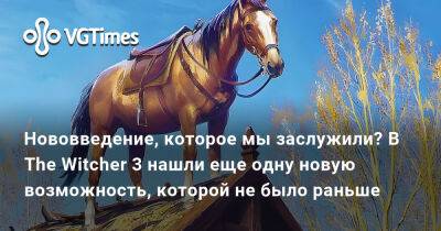 Нововведение, которое мы заслужили? В The Witcher 3 нашли еще одну новую возможность, которую ранее не анонсировали - vgtimes.ru