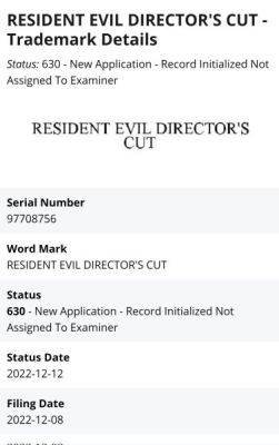 Capcom знову зареєструвала торгову марку Resident Evil Director's CutФорум PlayStation - ps4.in.ua