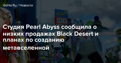 Студия Pearl Abyss сообщила о низких продажах Black Desert и планах по созданию метавселенной - goha.ru