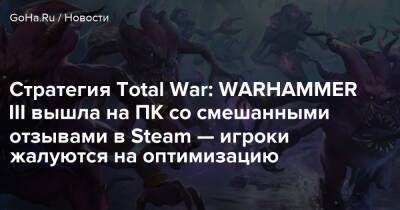Стратегия Total War: WARHAMMER III вышла на ПК со смешанными отзывами в Steam — игроки жалуются на оптимизацию - goha.ru