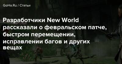Разработчики New World рассказали о февральском патче, быстром перемещении, исправлении багов и других вещах - goha.ru