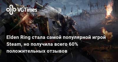 Elden Ring стала самой популярной игрой Steam, но получила всего 60% положительных отзывов - vgtimes.ru