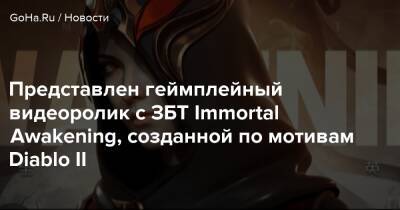 Представлен геймплейный видеоролик с ЗБТ Immortal Awakening, созданной по мотивам Diablo II - goha.ru