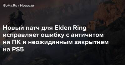 Новый патч для Elden Ring исправляет ошибку с античитом на ПК и неожиданным закрытием на PS5 - goha.ru