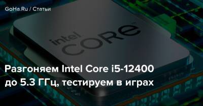 Разгоняем Intel Core i5-12400 до 5.3 ГГц, тестируем в играх - goha.ru - Россия