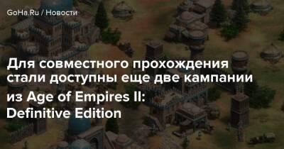 Для совместного прохождения стали доступны еще две кампании из Age of Empires II: Definitive Edition - goha.ru