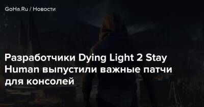 Разработчики Dying Light 2 Stay Human выпустили важные патчи для консолей - goha.ru