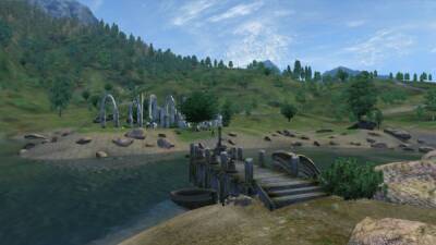 Скриншот сравнения The Elder Scrolls IV: Oblivion и модификации Skyblivion дает представление о визуальных различиях - playground.ru