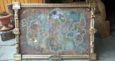 Фанат создал деревянную рамку для карты Азерота в стиле World of Warcraft - noob-club.ru - Сша - Румыния