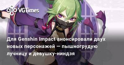 Для Genshin Impact анонсировали новых женских персонажей — пышногрудую лучницу и девушку-ниндзя - vgtimes.ru