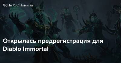 Открылась предрегистрация для Diablo Immortal - goha.ru