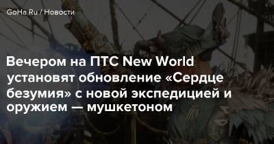 Вечером на ПТС New World установят обновление «Сердце безумия» с новой экспедицией и оружием — мушкетоном - goha.ru