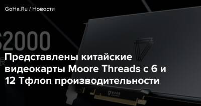 Представлены китайские видеокарты Moore Threads с 6 и 12 Тфлоп производительности - goha.ru - Китай