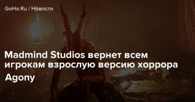 Madmind Studios вернет всем игрокам взрослую версию хоррора Agony - goha.ru