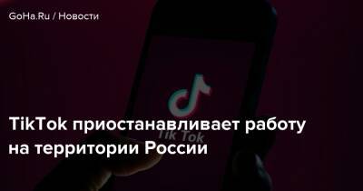 TikTok приостанавливает работу на территории России - goha.ru - Китай - Россия